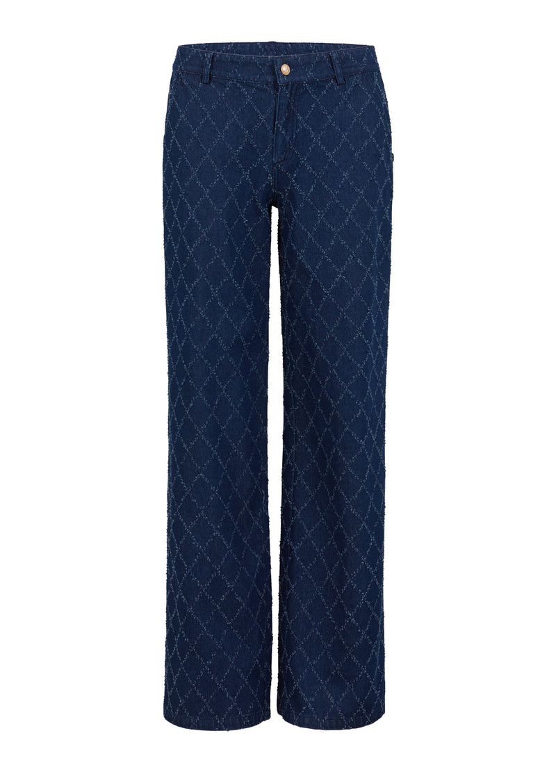 Coster Copenhagen PANTS W. STRUCTURE - PETRA FIT Pants Blue denim - 510