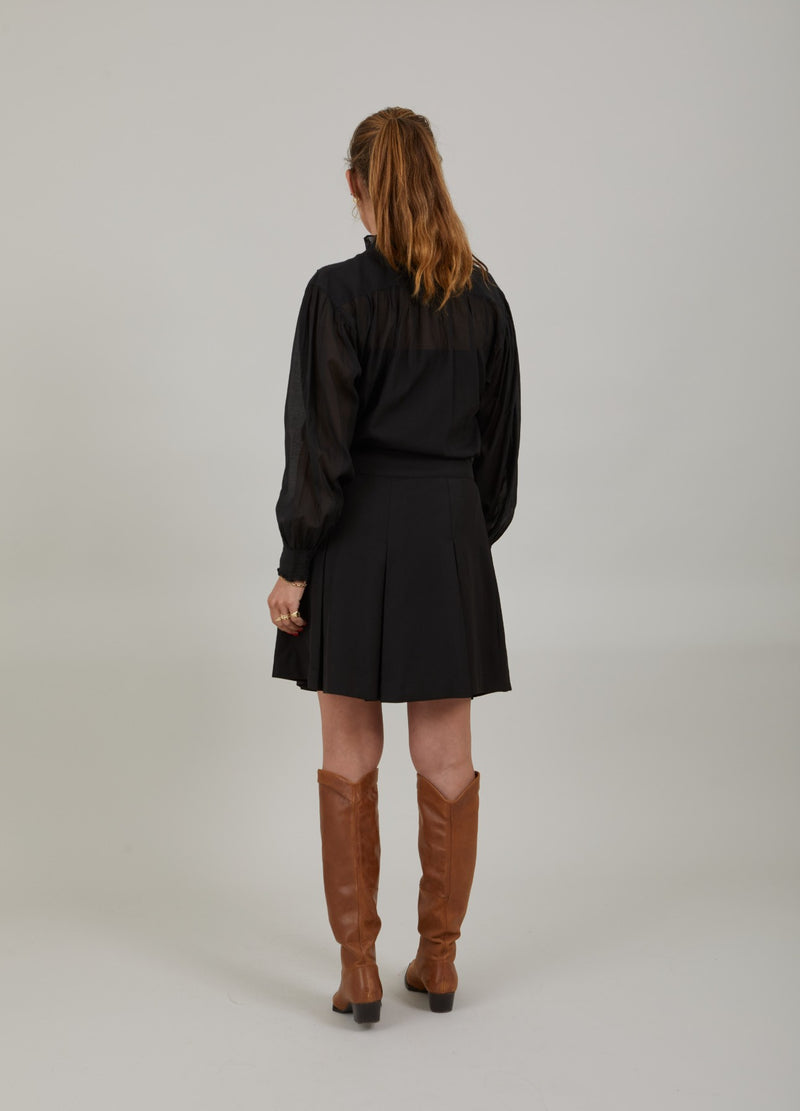 Coster Copenhagen PLEATED MINI SKIRT Skirt Black - 100