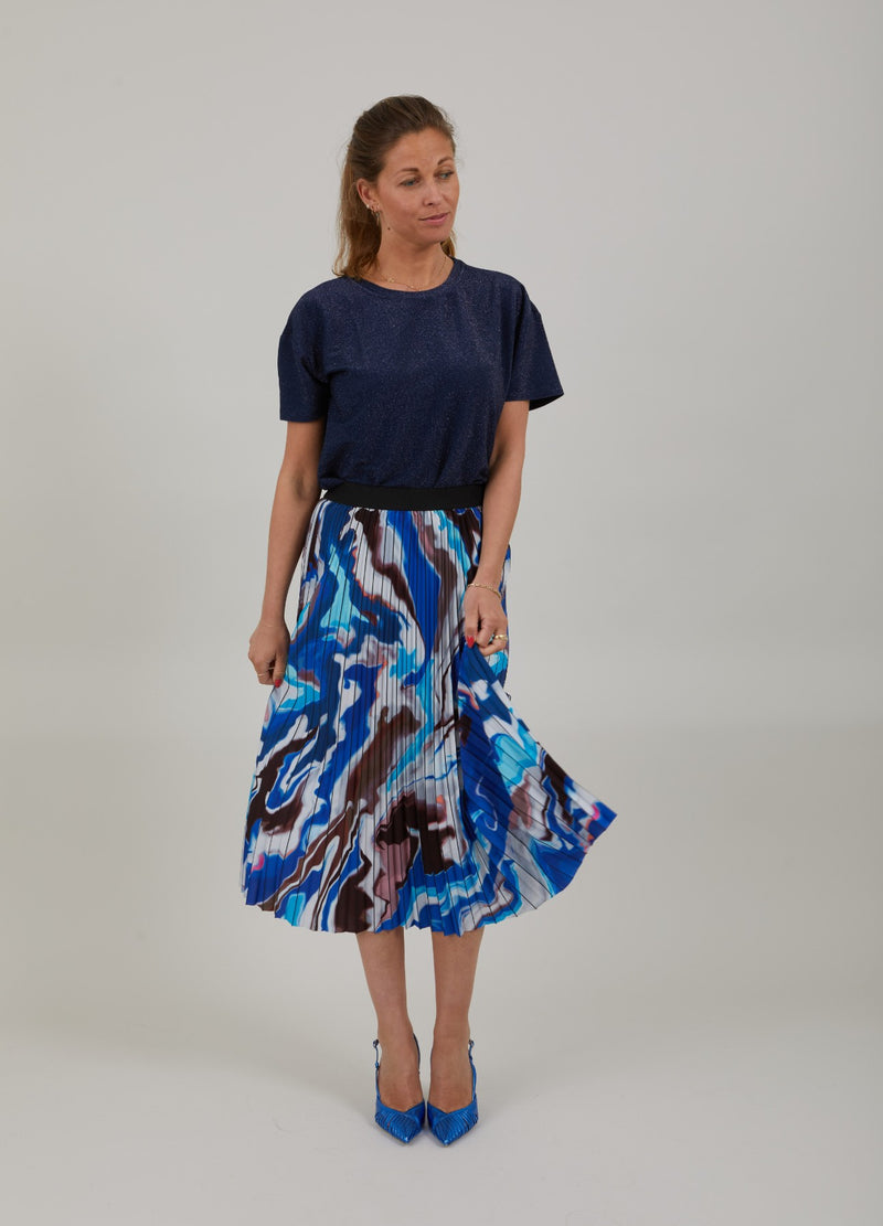 Coster Copenhagen PLISSE SKIRT WITH PRINT Skirt Flow print - 550