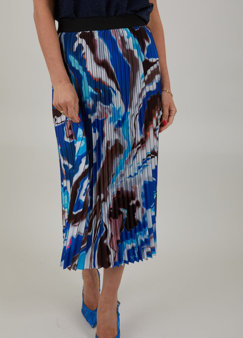 Coster Copenhagen PLISSE SKIRT WITH PRINT Skirt Flow print - 550