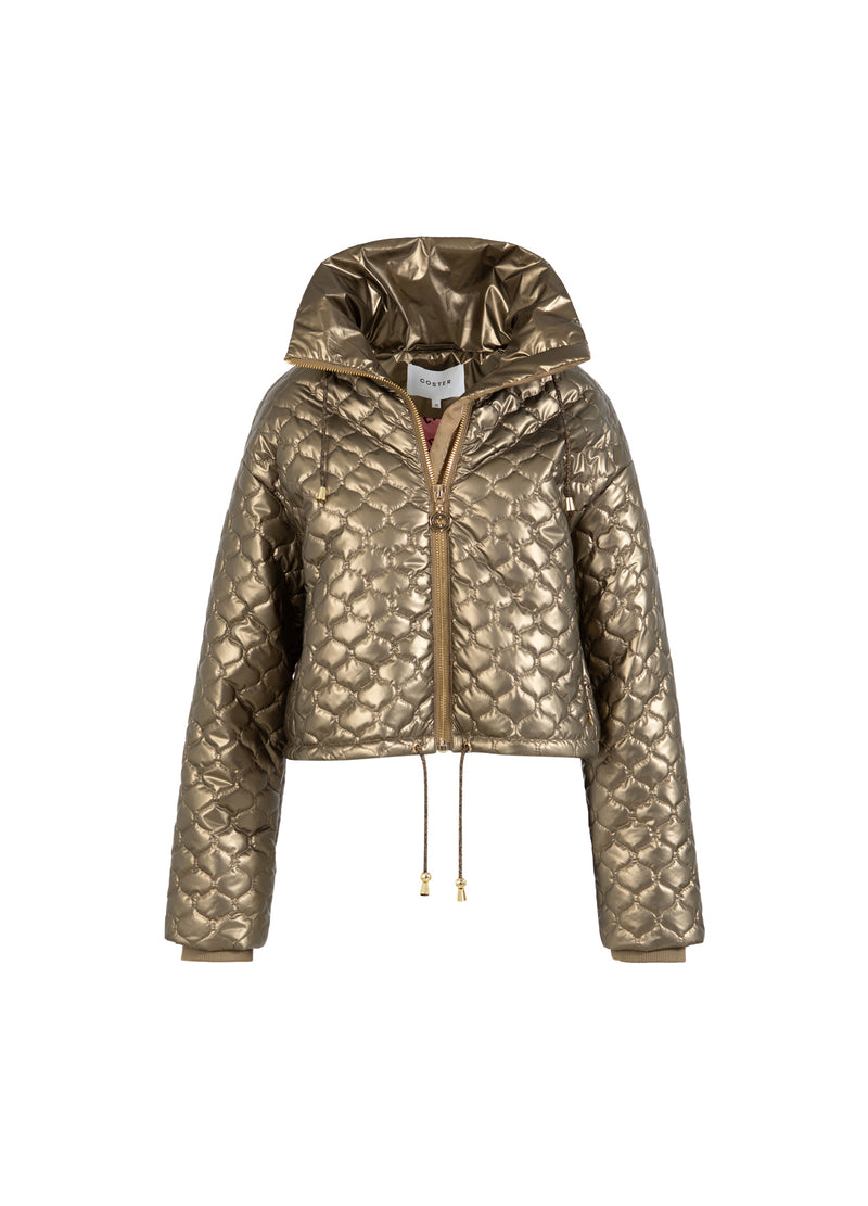 Coster Copenhagen QUILTED PUFFER JACKET Outerwear Metallic sand - 370