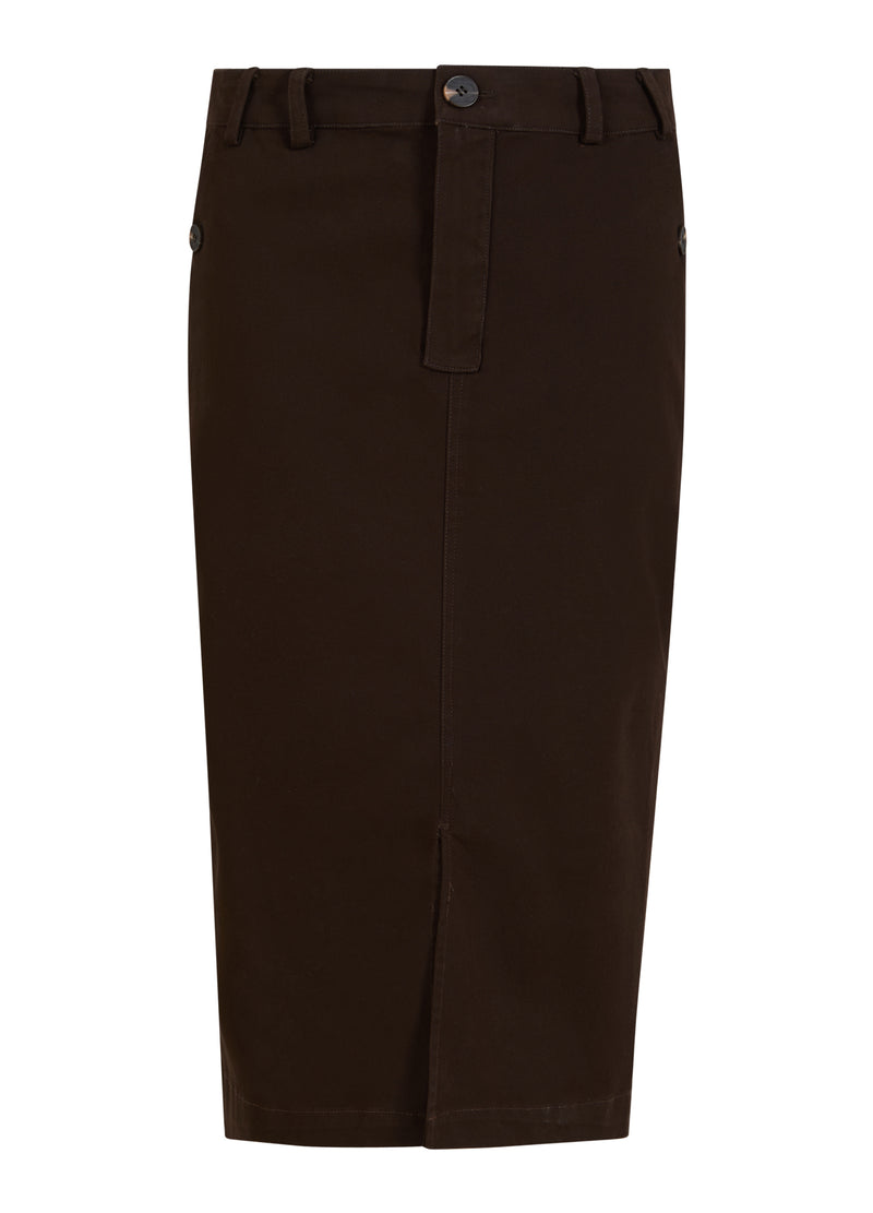 Coster Copenhagen SAFARI SKIRT Skirt Dark Brown - 335