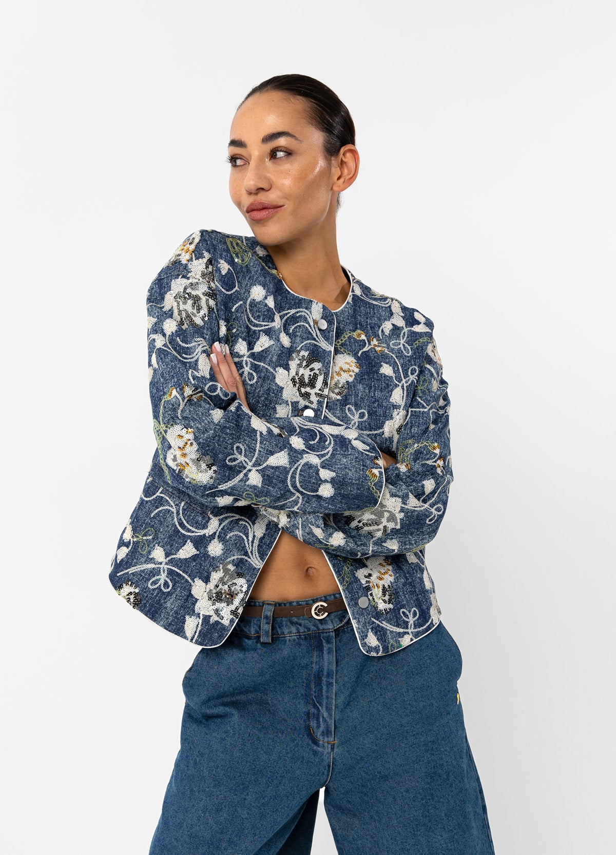 SEQUINS DENIM JACKET – costercopenhagen.com