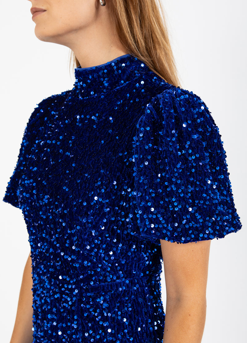 Coster Copenhagen SEQUINS DRESS Dress Rich blue - 583