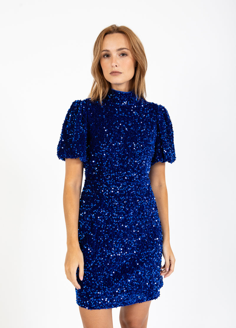 Coster Copenhagen SEQUINS DRESS Dress Rich blue - 583