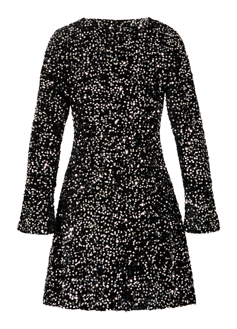Coster Copenhagen SEQUINS DRESS Dress Black/ silver - 184