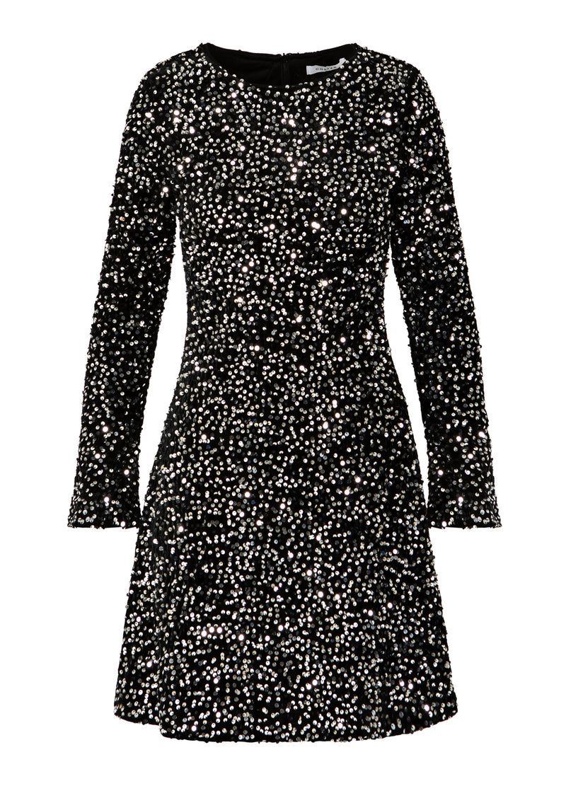 Coster Copenhagen SEQUINS DRESS Dress Black/ silver - 184
