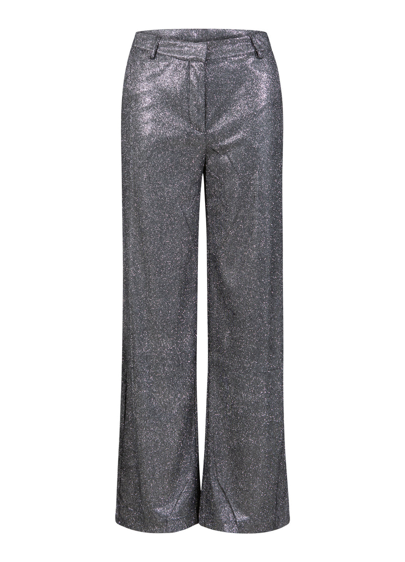 Coster Copenhagen SHIMMER PANTS - PETRA FIT Pants Silver/black - 204