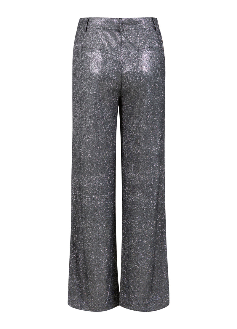 Coster Copenhagen SHIMMER PANTS - PETRA FIT Pants Silver/black - 204