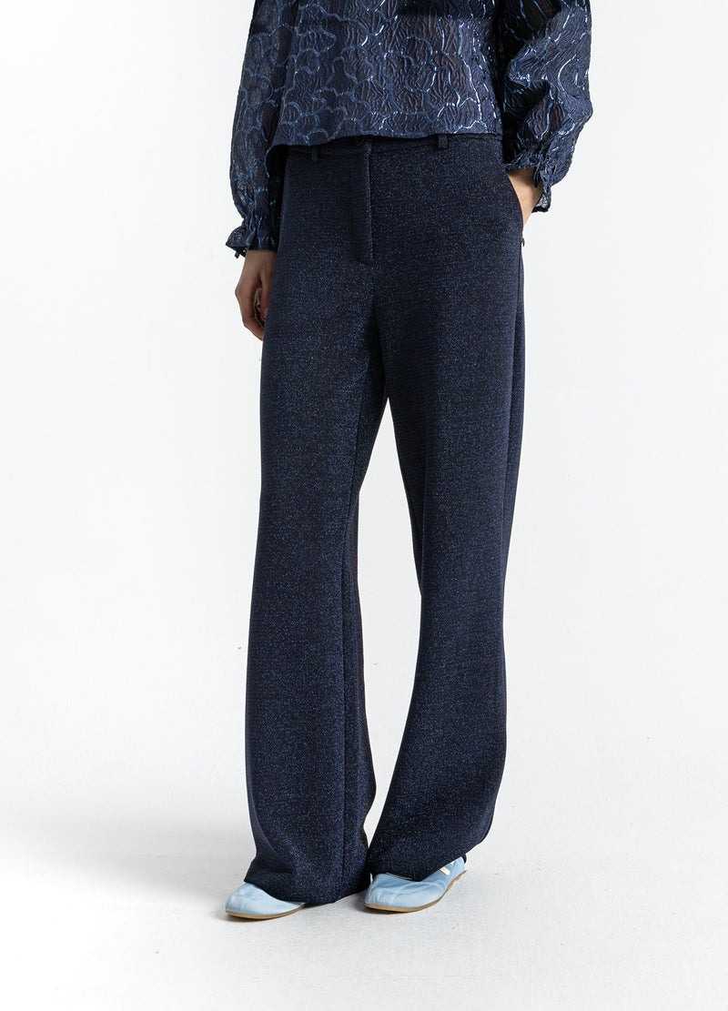 Coster Copenhagen SHIMMER PANTS - PETRA FIT Pants Eclipse blue - 555