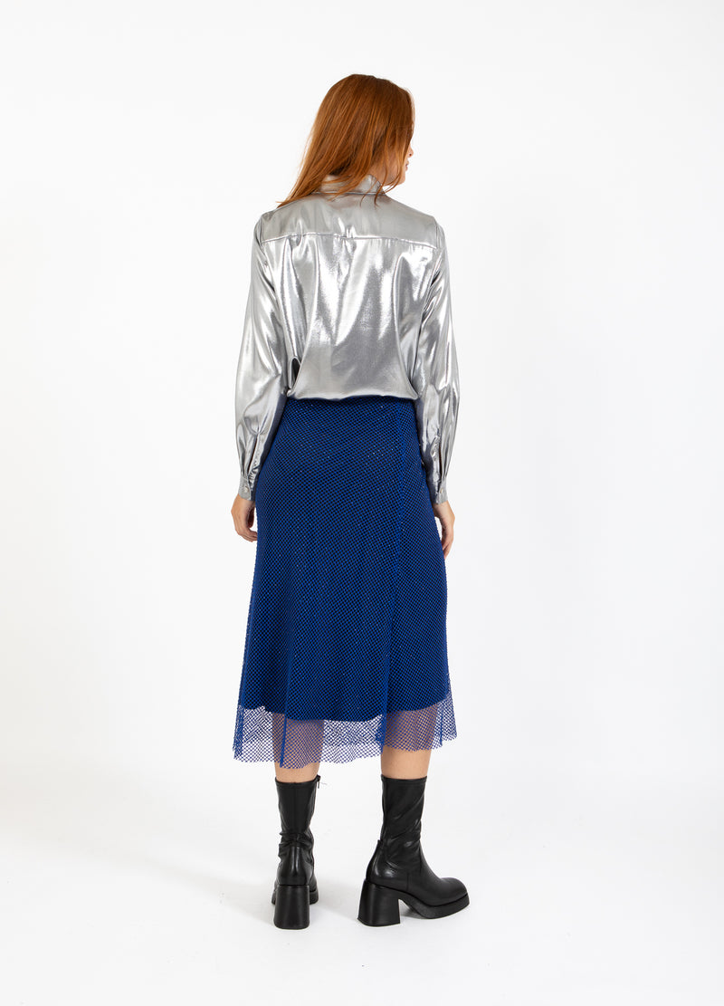 Coster Copenhagen SHIMMER SHIRT Shirt/Blouse Silver - 211