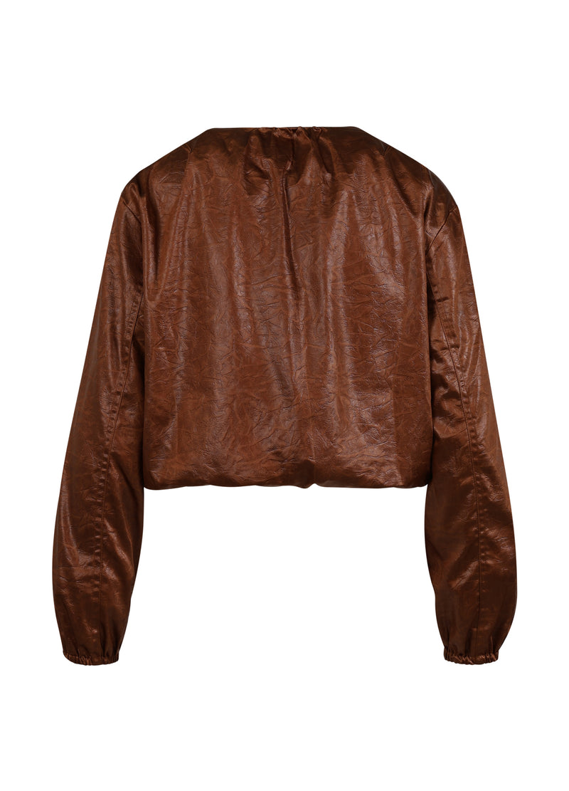 Coster Copenhagen SHINY BOMBER Outerwear Cognac brown - 397