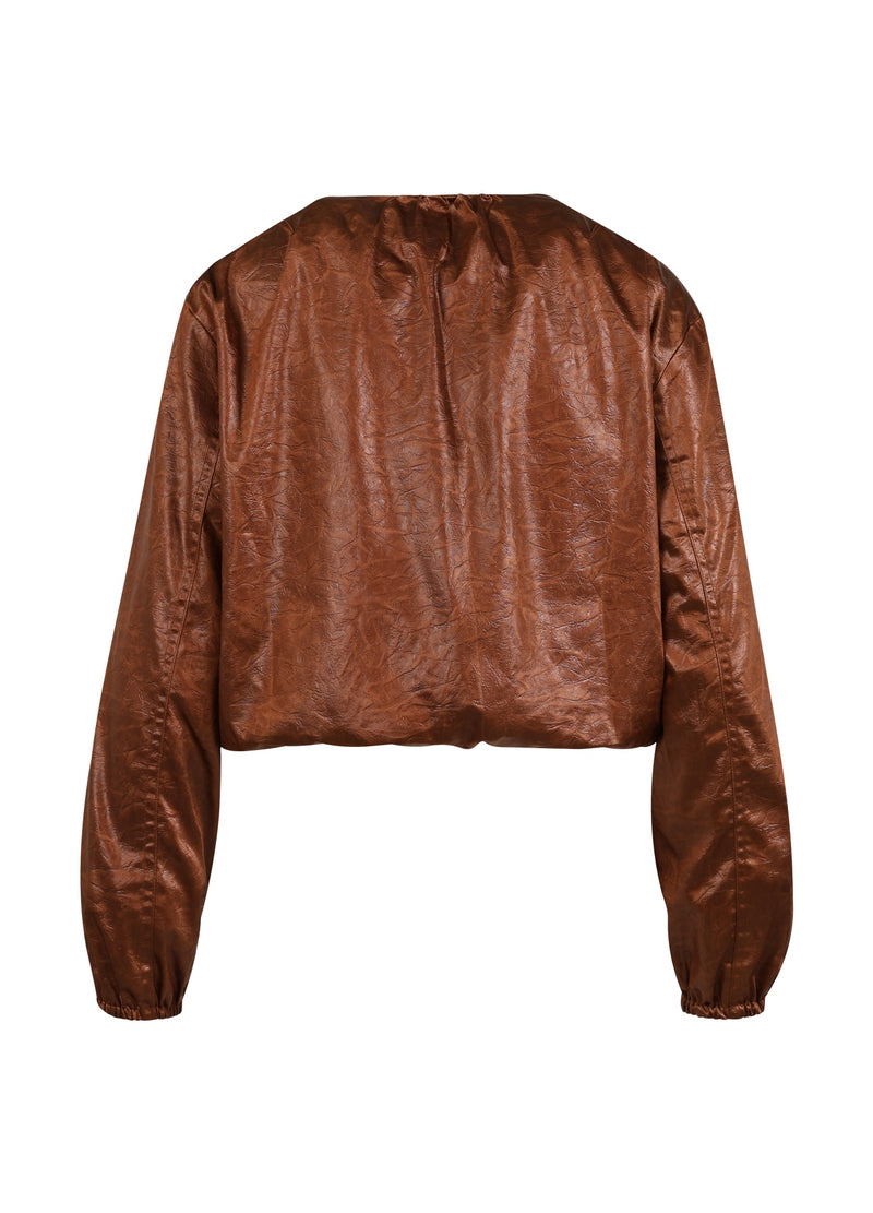 Coster Copenhagen SHINY BOMBER Outerwear Cognac brown - 397