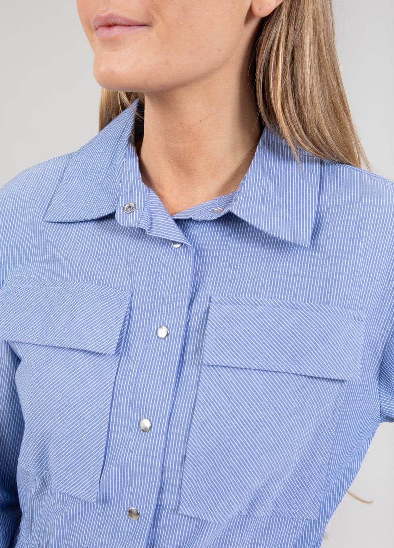 SHIRT DRESS IN CHAMBRE - Blue white stripe costercopenhagen.com SHIRT DRESS IN CHAMBRE - Blue white stripe costercopenhagen.com
