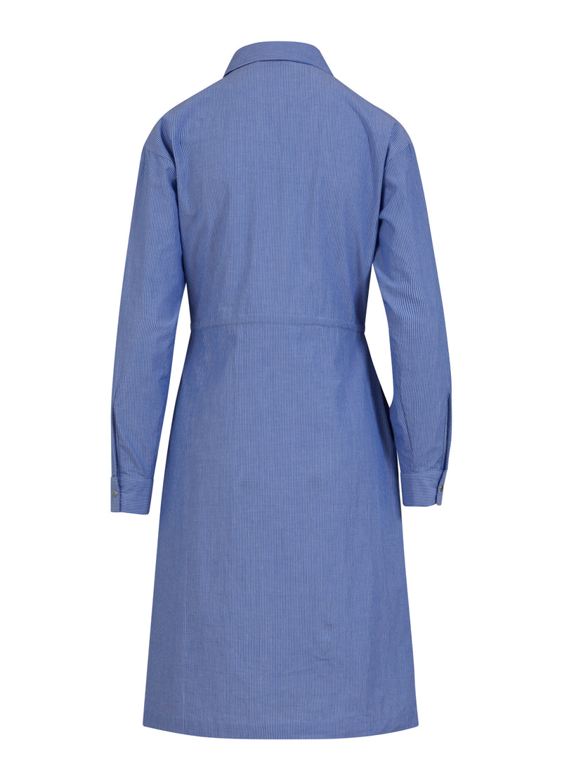 Coster Copenhagen SHIRT DRESS IN CHAMBRE Dress Blue white stripe - 956