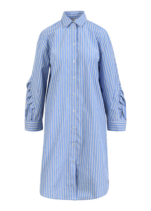 Coster Copenhagen SHIRT DRESS WITH DECONSTRUCTED SLEEVES Dress Ice blue/white stripe - 589