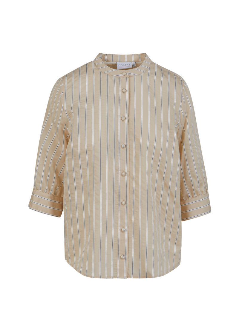 Coster Copenhagen SHIRT IN BEIGE STRIPE Shirt/Blouse Creme three color stripe - 935