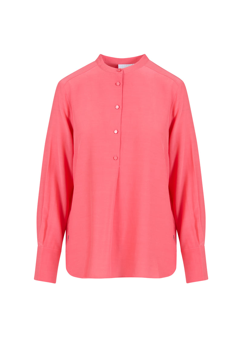 Coster Copenhagen SHIRT WITH FOLDED BUTTON PLACKET Shirt/Blouse Hot coral - 685