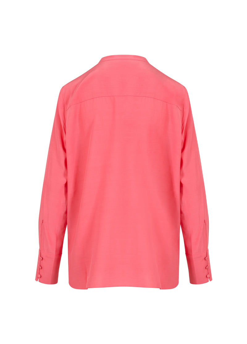 Coster Copenhagen SHIRT WITH FOLDED BUTTON PLACKET Shirt/Blouse Hot coral - 685