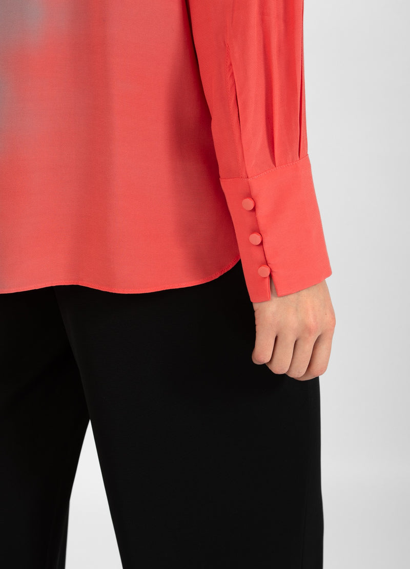 Coster Copenhagen SHIRT WITH FOLDED BUTTON PLACKET Shirt/Blouse Hot coral - 685