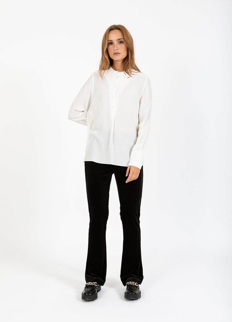 Coster Copenhagen SHIRT WITH FOLDED BUTTON PLACKET Shirt/Blouse Off white - 201