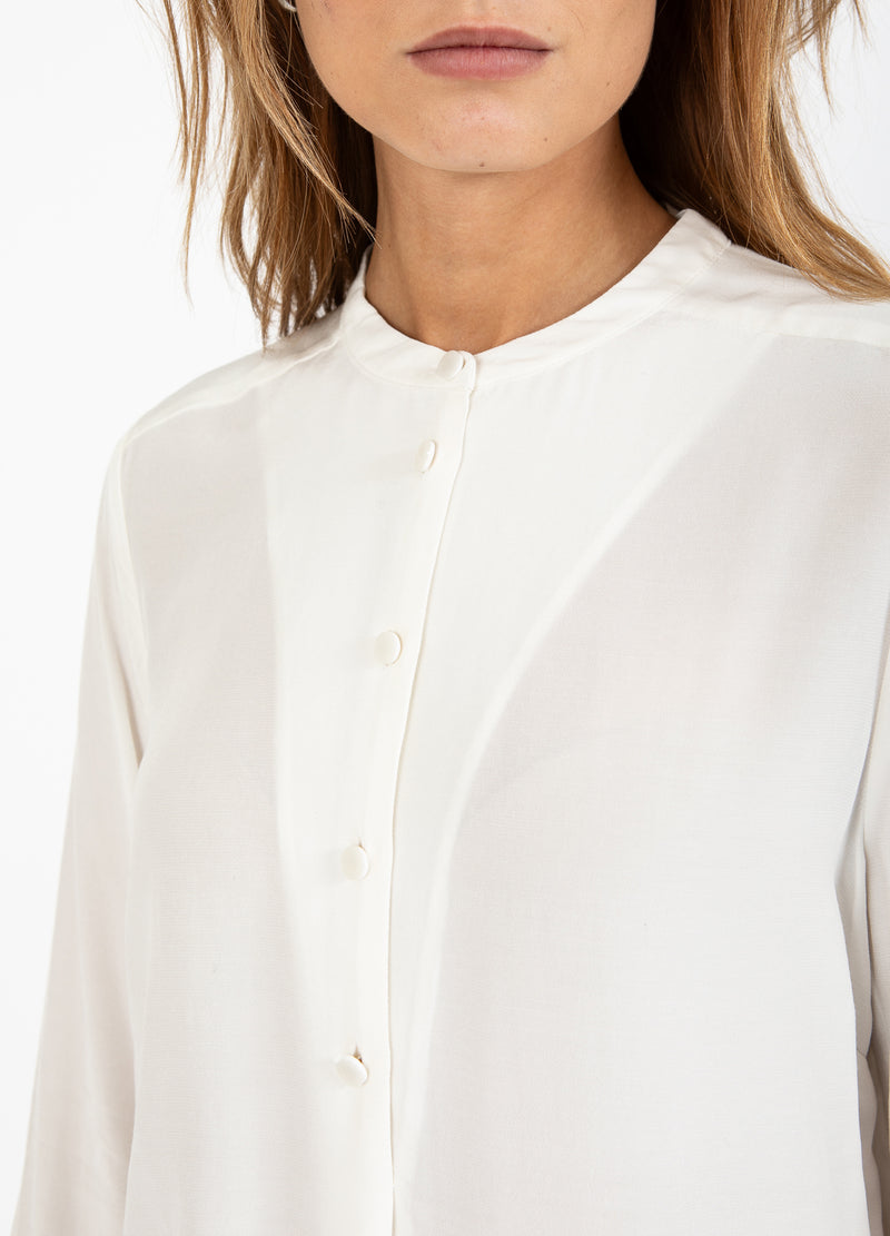 Coster Copenhagen SHIRT WITH FOLDED BUTTON PLACKET Shirt/Blouse Off white - 201