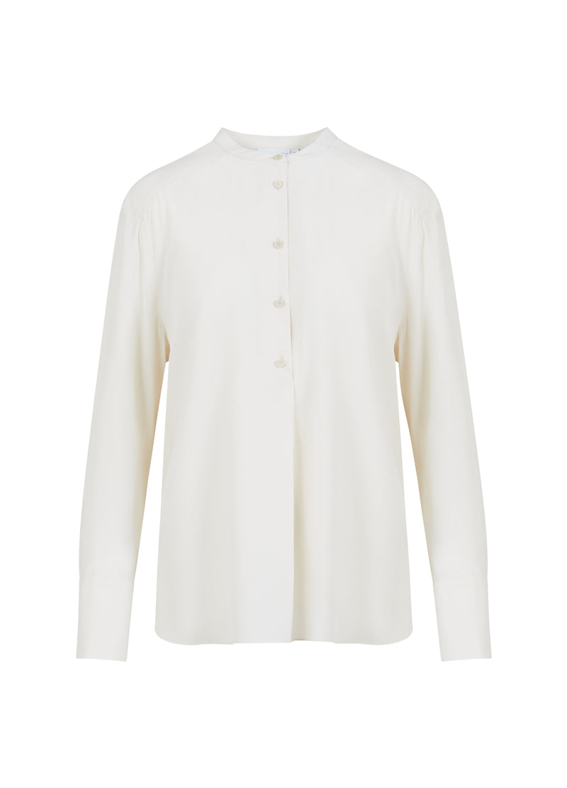 Coster Copenhagen SHIRT WITH FOLDED BUTTON PLACKET Shirt/Blouse Off white - 201