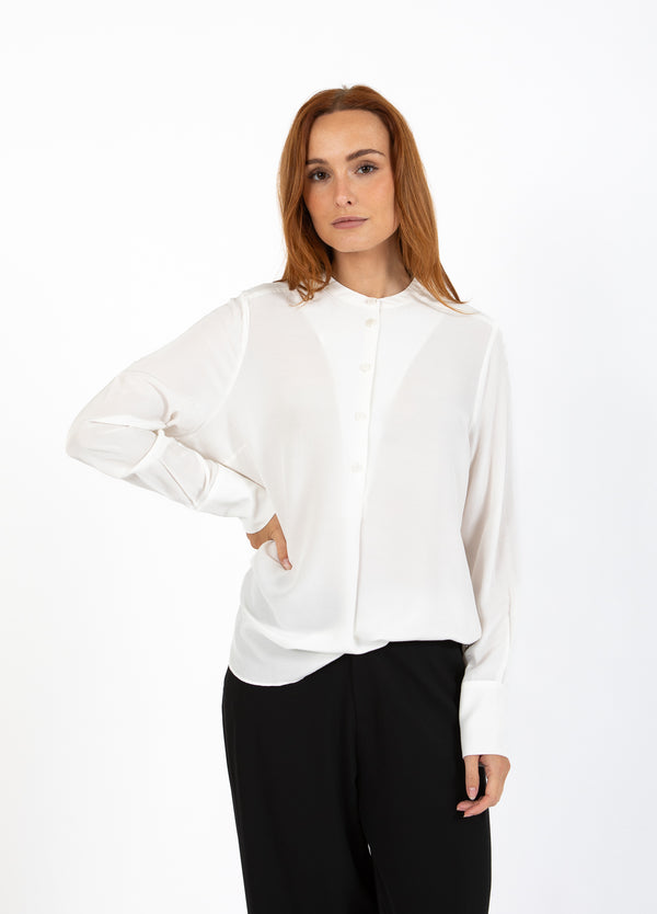 Coster Copenhagen SHIRT WITH FOLDED BUTTON PLACKET Shirt/Blouse Off white - 201