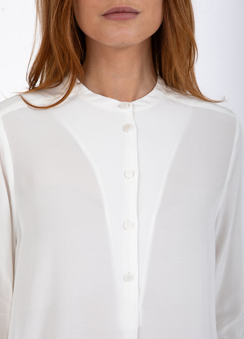 Coster Copenhagen SHIRT WITH FOLDED BUTTON PLACKET Shirt/Blouse Off white - 201