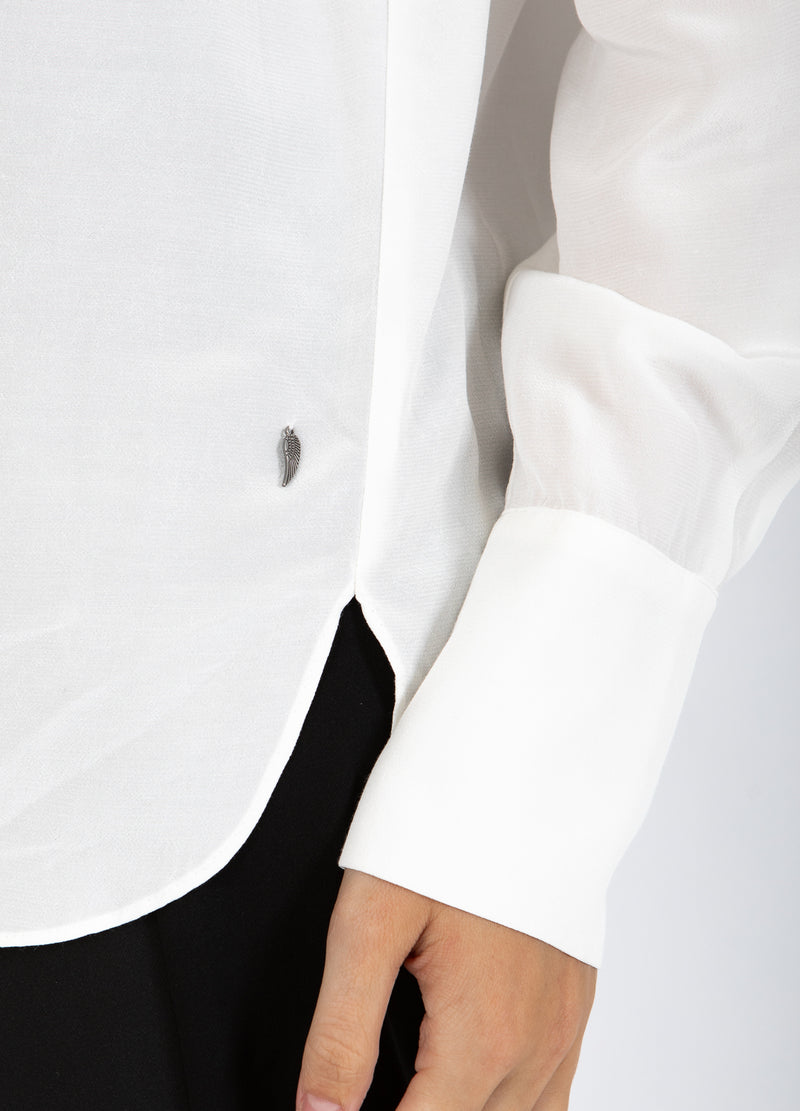 Coster Copenhagen SHIRT WITH FOLDED BUTTON PLACKET Shirt/Blouse Off white - 201