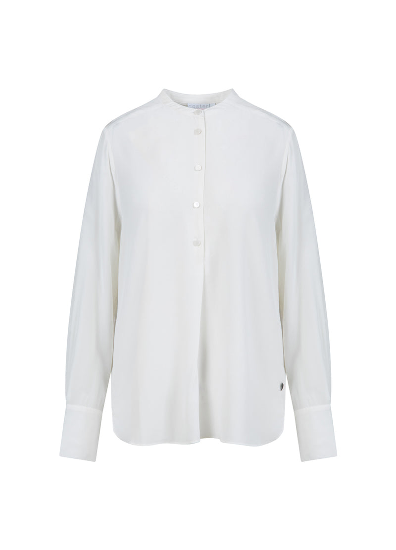 Coster Copenhagen SHIRT WITH FOLDED BUTTON PLACKET Shirt/Blouse Off white - 201