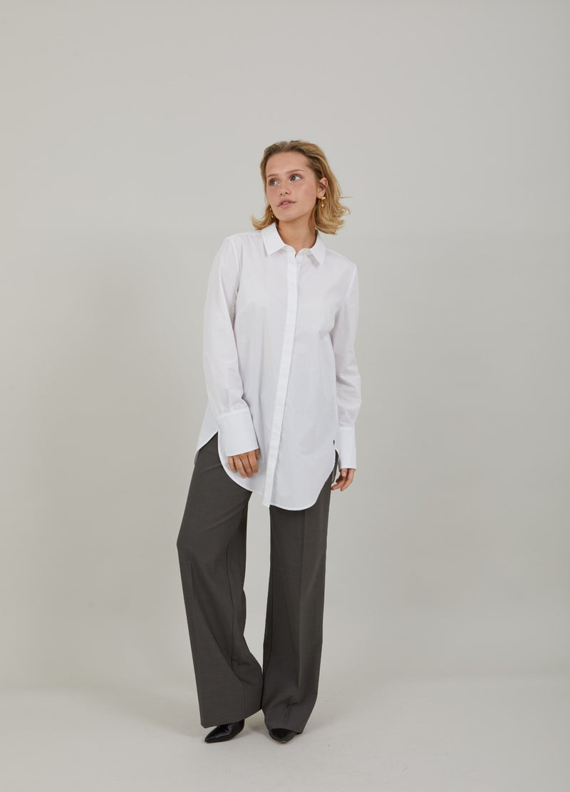 Coster Copenhagen SHIRT WITH HIDDEN PLACKET Shirt/Blouse White - 200