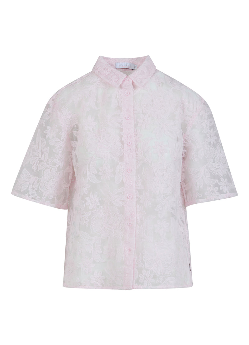 Coster Copenhagen SHIRT WITH LACE Shirt/Blouse Powder rose - 686