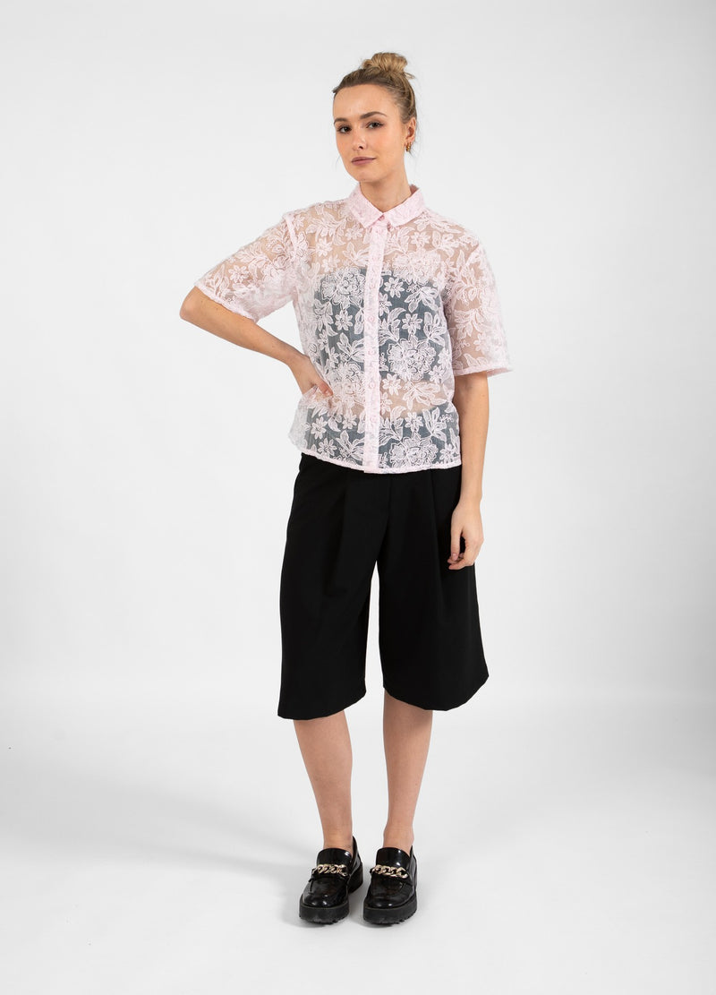 Coster Copenhagen SHIRT WITH LACE Shirt/Blouse Powder rose - 686