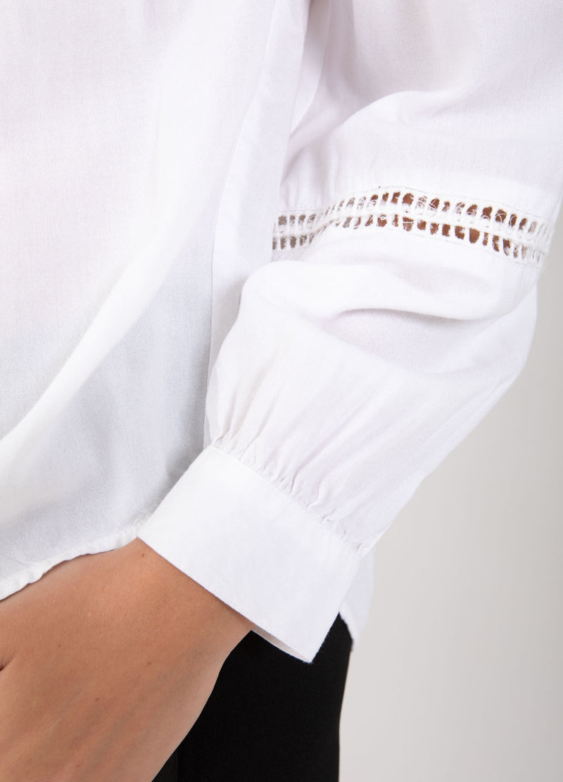 Coster Copenhagen SHIRT WITH LACE INSERTS Shirt/Blouse White - 200