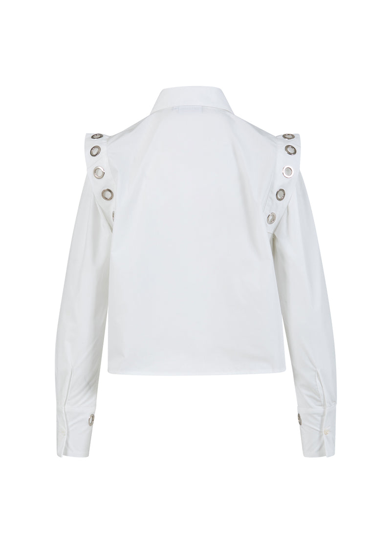 Coster Copenhagen SHIRT WITH METAL HOLES Shirt/Blouse White - 200