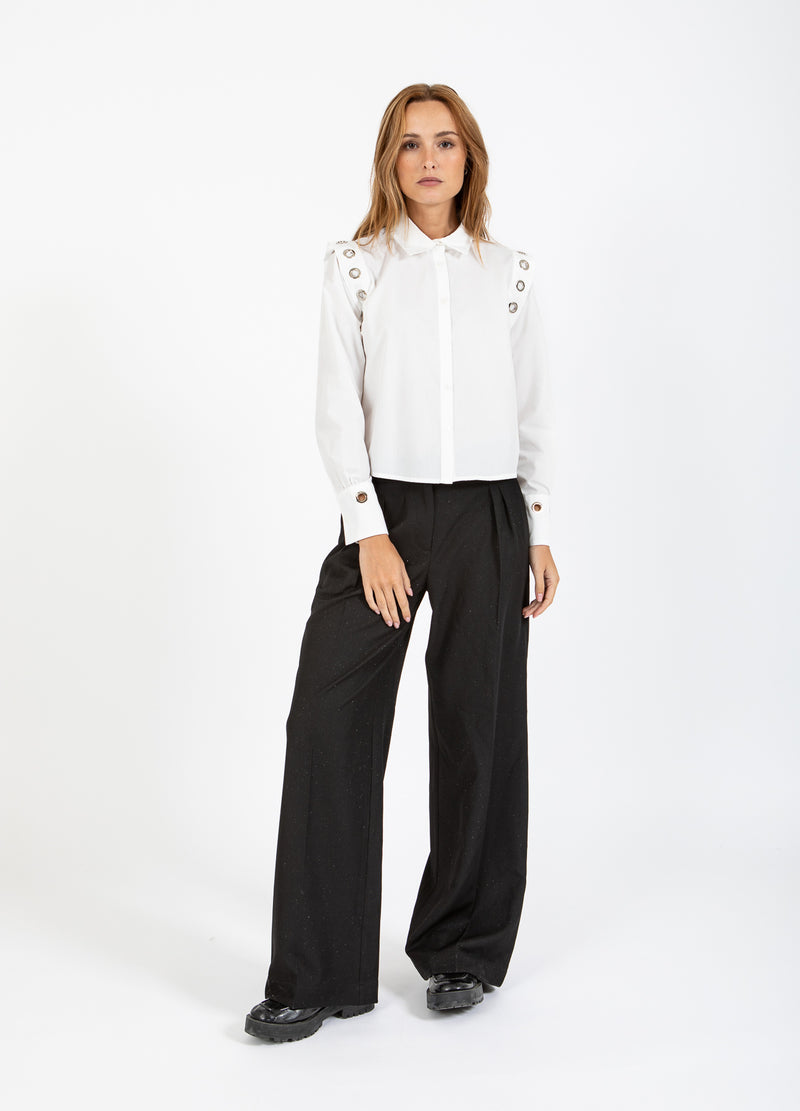 Coster Copenhagen SHIRT WITH METAL HOLES Shirt/Blouse White - 200