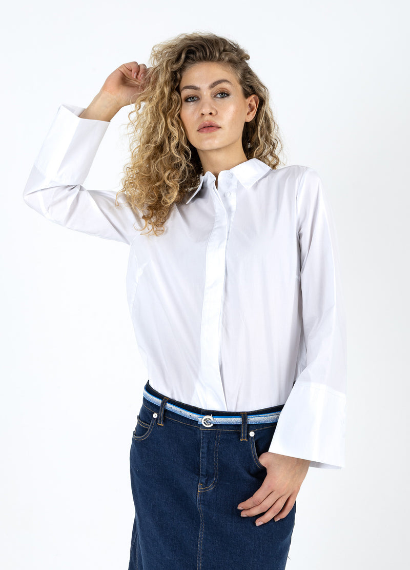 Coster Copenhagen SHIRT WITH PLEATS Shirt/Blouse White - 200