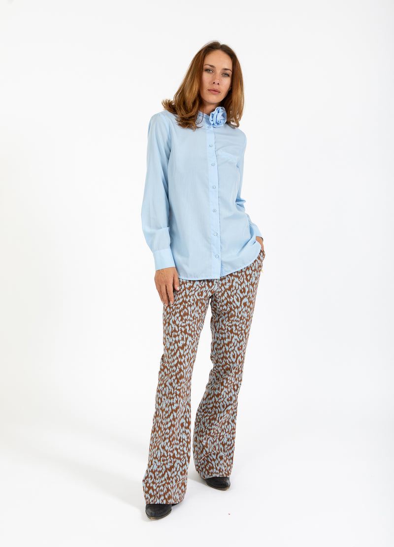 Coster Copenhagen SHIRT WITH ROSE NECKLACE Shirt/Blouse Arctic blue - 553