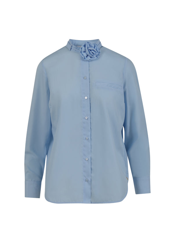 Coster Copenhagen SHIRT WITH ROSE NECKLACE Shirt/Blouse Arctic blue - 553