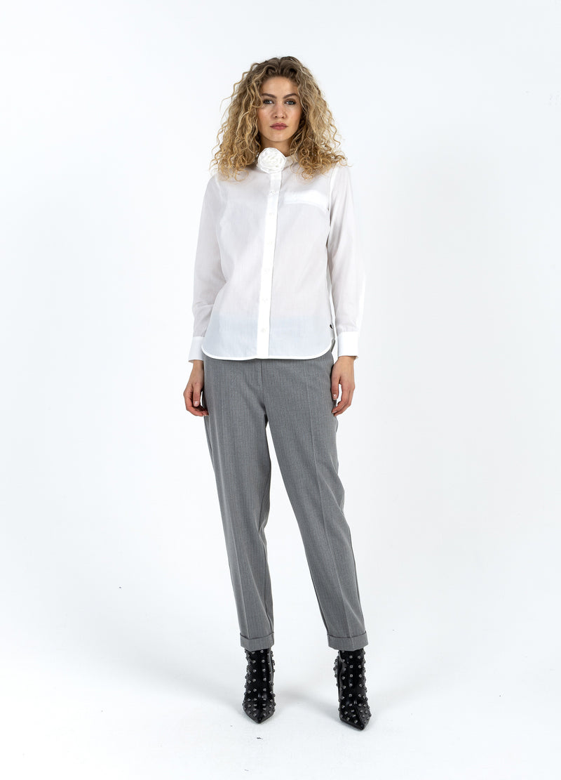Coster Copenhagen SHIRT WITH ROSE NECKLACE Shirt/Blouse White - 200