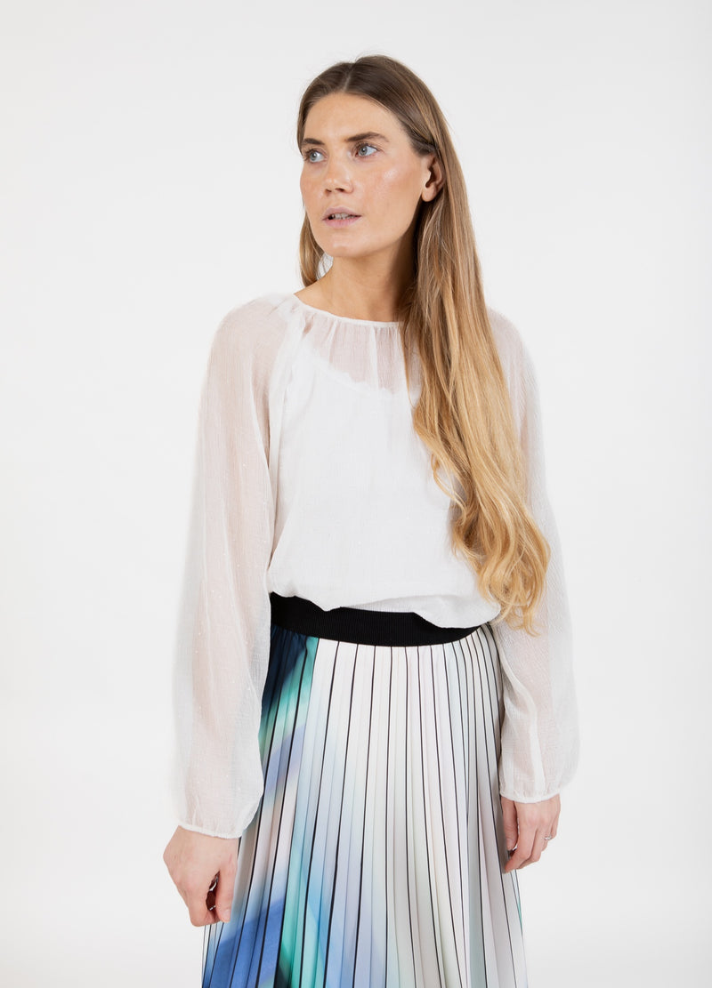 Coster Copenhagen SHIRT WITH SHINE AND TRANSPARENCY Shirt/Blouse Sheer creme - 251
