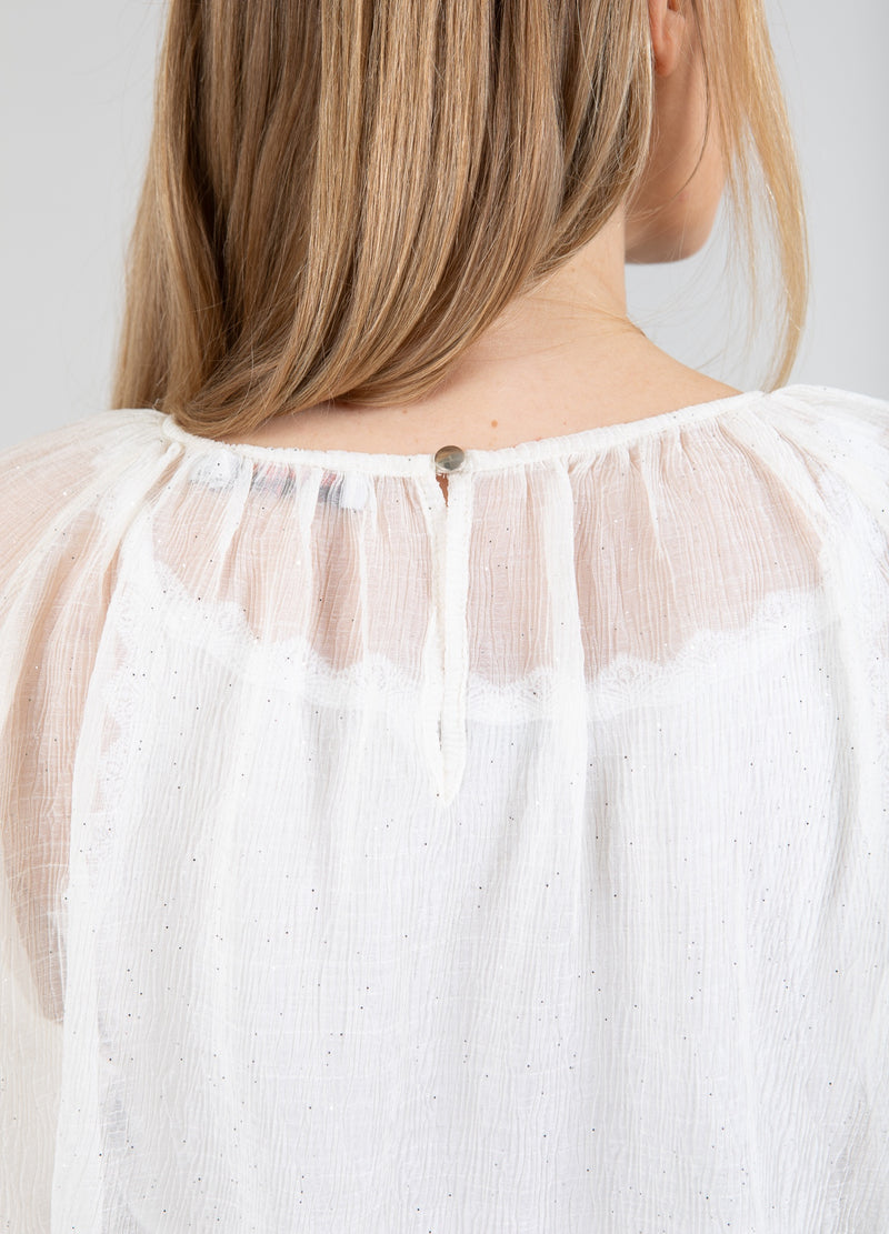 Coster Copenhagen SHIRT WITH SHINE AND TRANSPARENCY Shirt/Blouse Sheer creme - 251