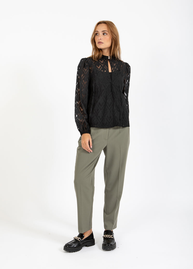 Coster Copenhagen SHIRT WITH V-NECK Shirt/Blouse Black - 100