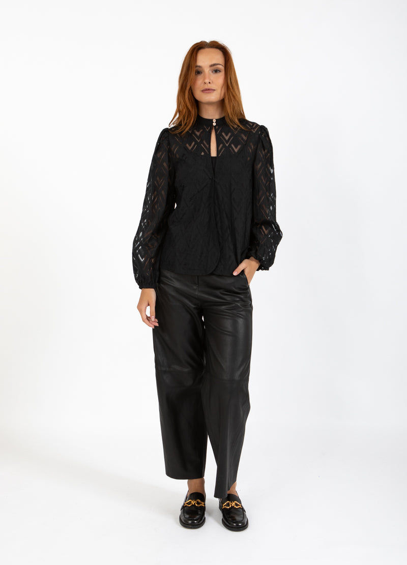 Coster Copenhagen SHIRT WITH V-NECK Shirt/Blouse Black - 100