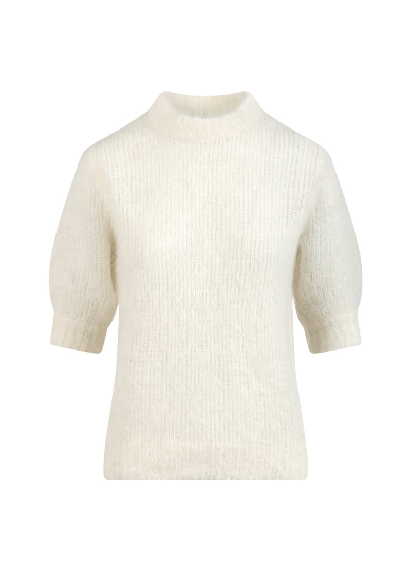 Coster Copenhagen SHORT SLEEVE KNIT Knitwear Creme - 241