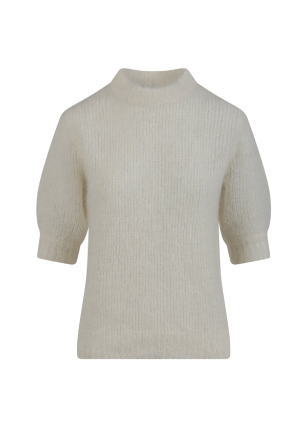 Coster Copenhagen SHORT SLEEVE KNIT Knitwear Creme - 241