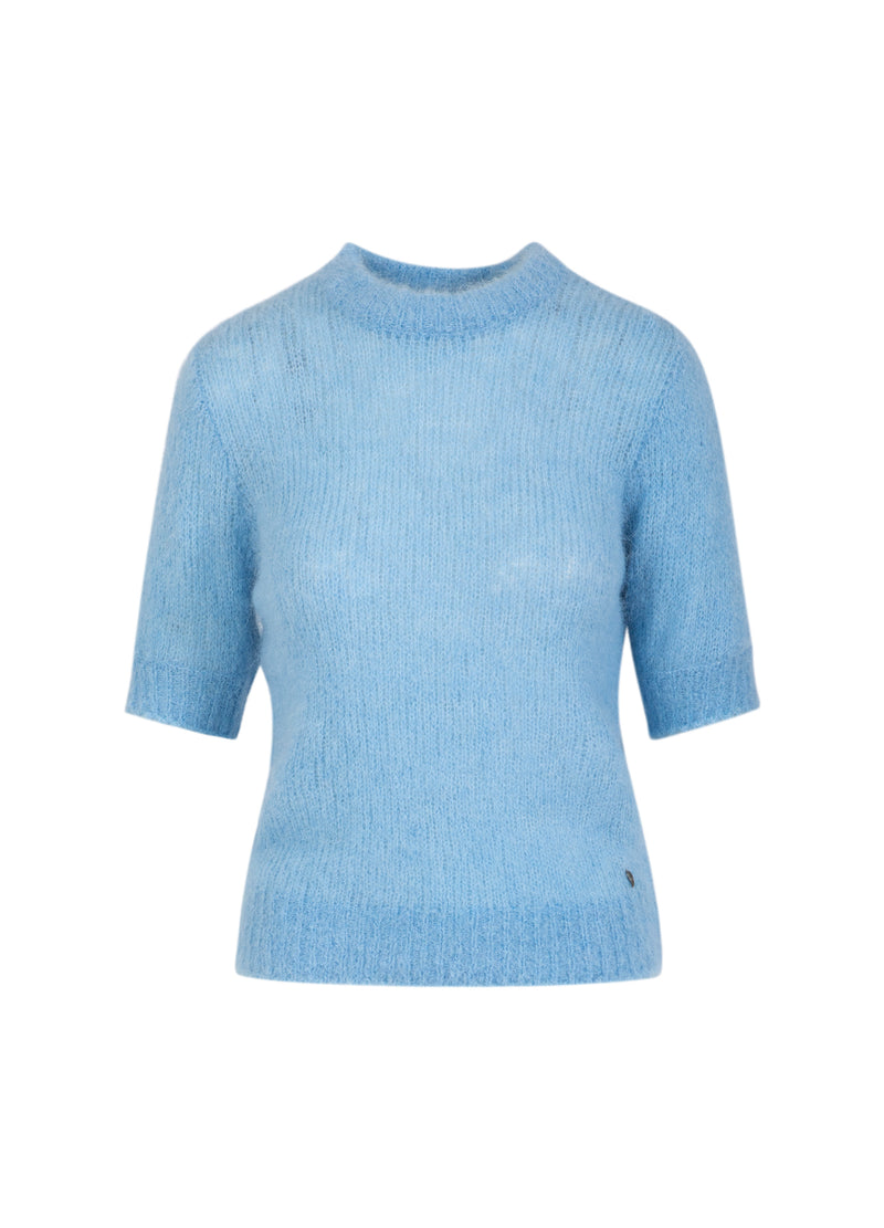 Coster Copenhagen SHORT SLEEVE KNIT IN ALPACA Knitwear Pastel blue - 538
