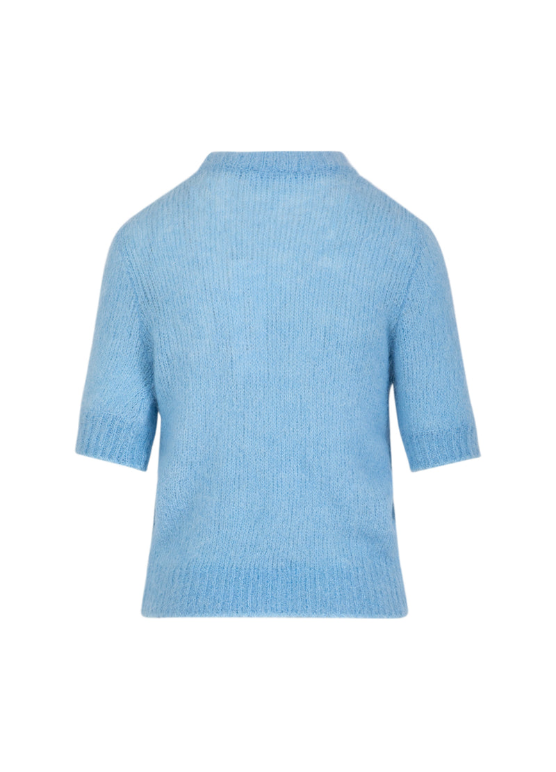 Coster Copenhagen SHORT SLEEVE KNIT IN ALPACA Knitwear Pastel blue - 538