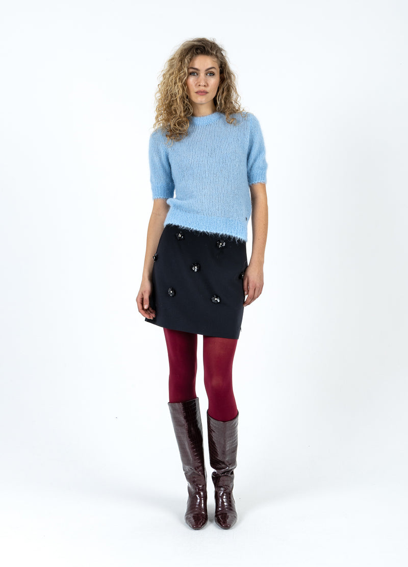Coster Copenhagen SHORT SLEEVE KNIT IN ALPACA Knitwear Pastel blue - 538